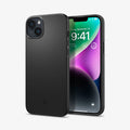 ACS04788 - iPhone 14 Case Thin Fit in black showing the back and front