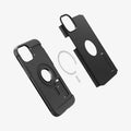 ACS05062 - iPhone 14 Case Tough Armor (MagFit) in black showing the multiple magsafe layers of back