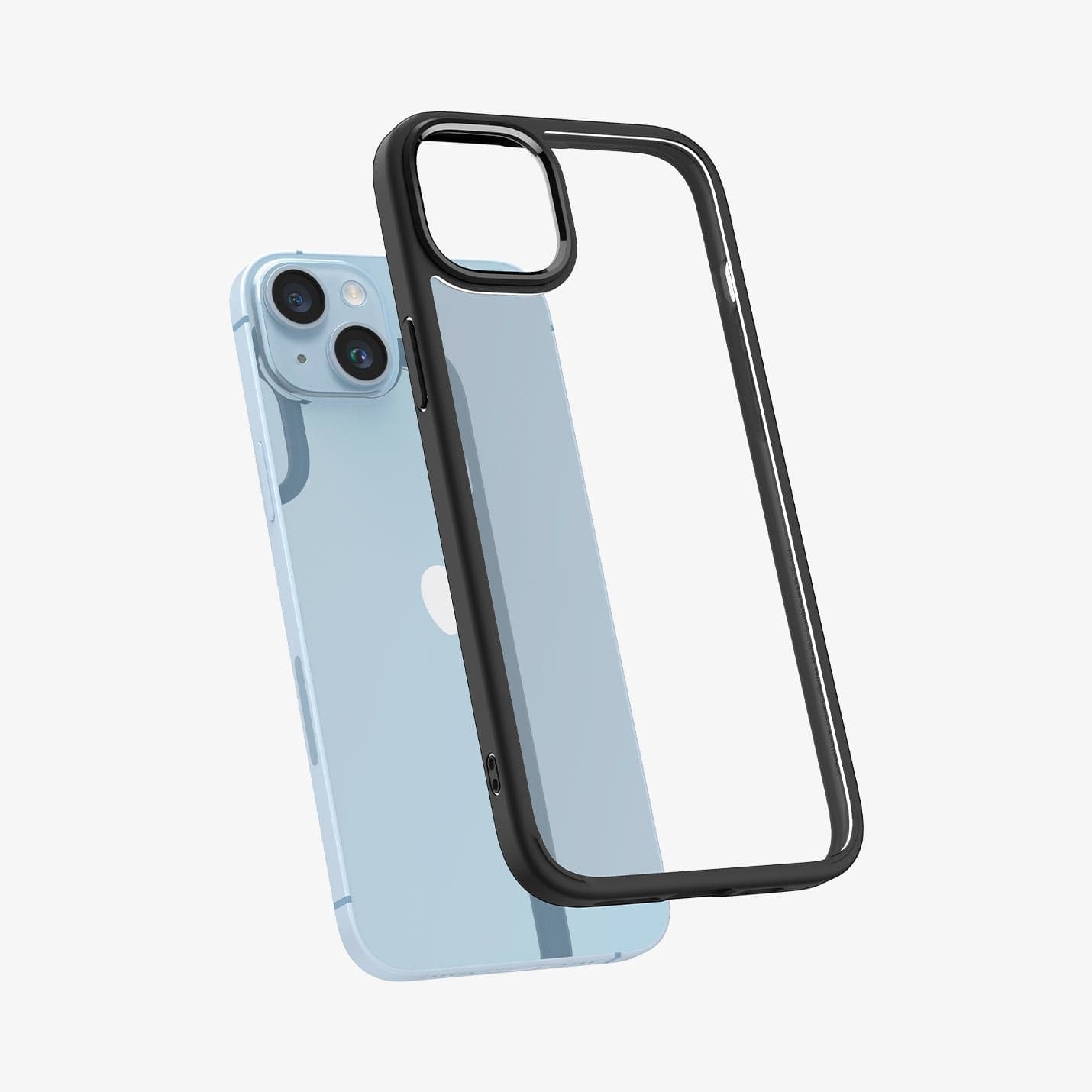 ACS04895 - iPhone 14 Plus Case Ultra Hybrid in matte black showing the back slightly hovering away from device