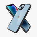 ACS05041 - iPhone 14 Case Ultra Hybrid in matte black showing the back, sides and front