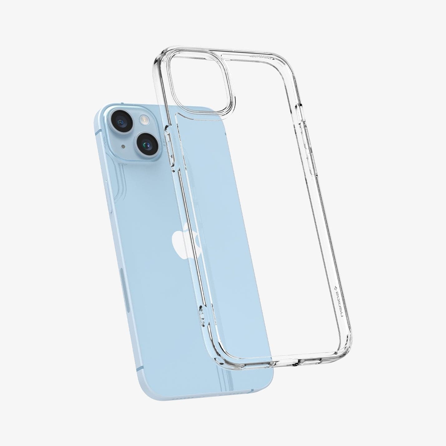 ACS04894 - iPhone 14 Plus Case Ultra Hybrid in crystal clear showing the back slightly hovering away from device