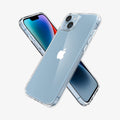 ACS04894 - iPhone 14 Plus Case Ultra Hybrid in crystal clear showing the back, sides and front