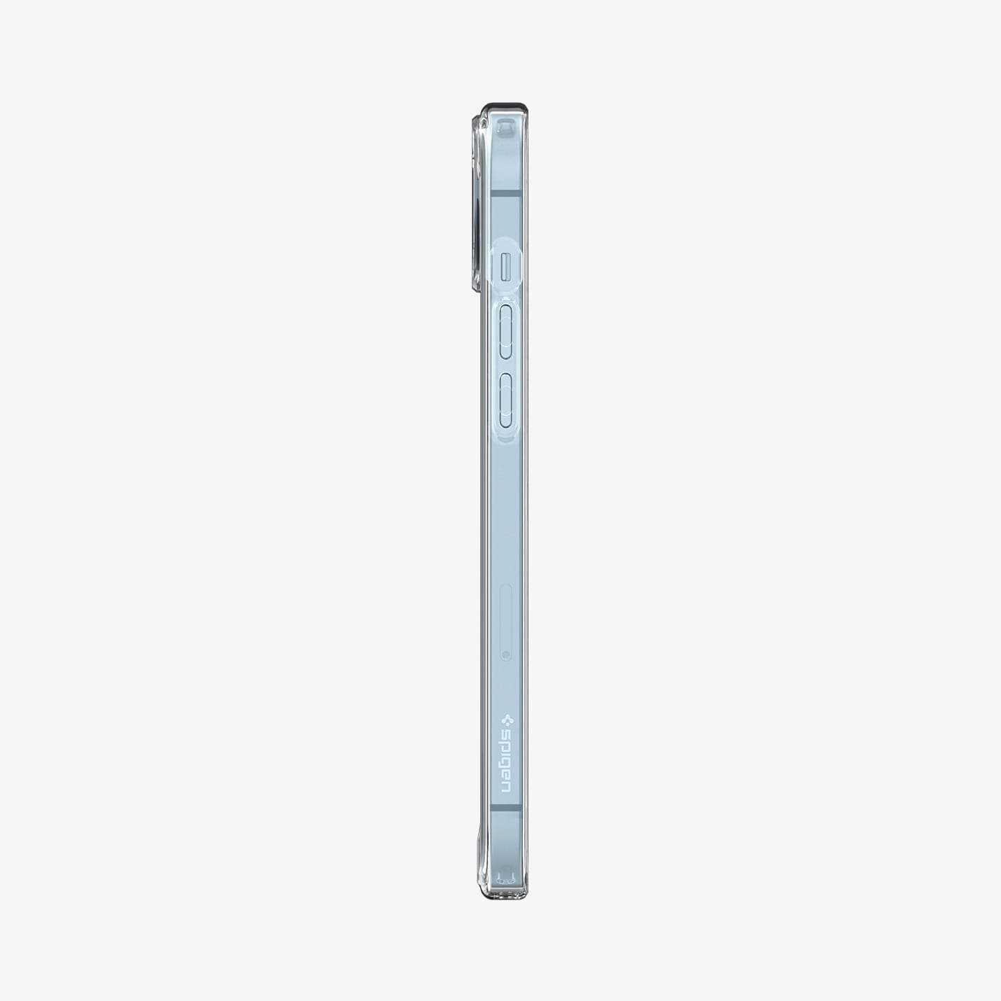 ACS04900 - iPhone 14 Plus Case Ultra Hybrid in frost clear showing the side with volume controls