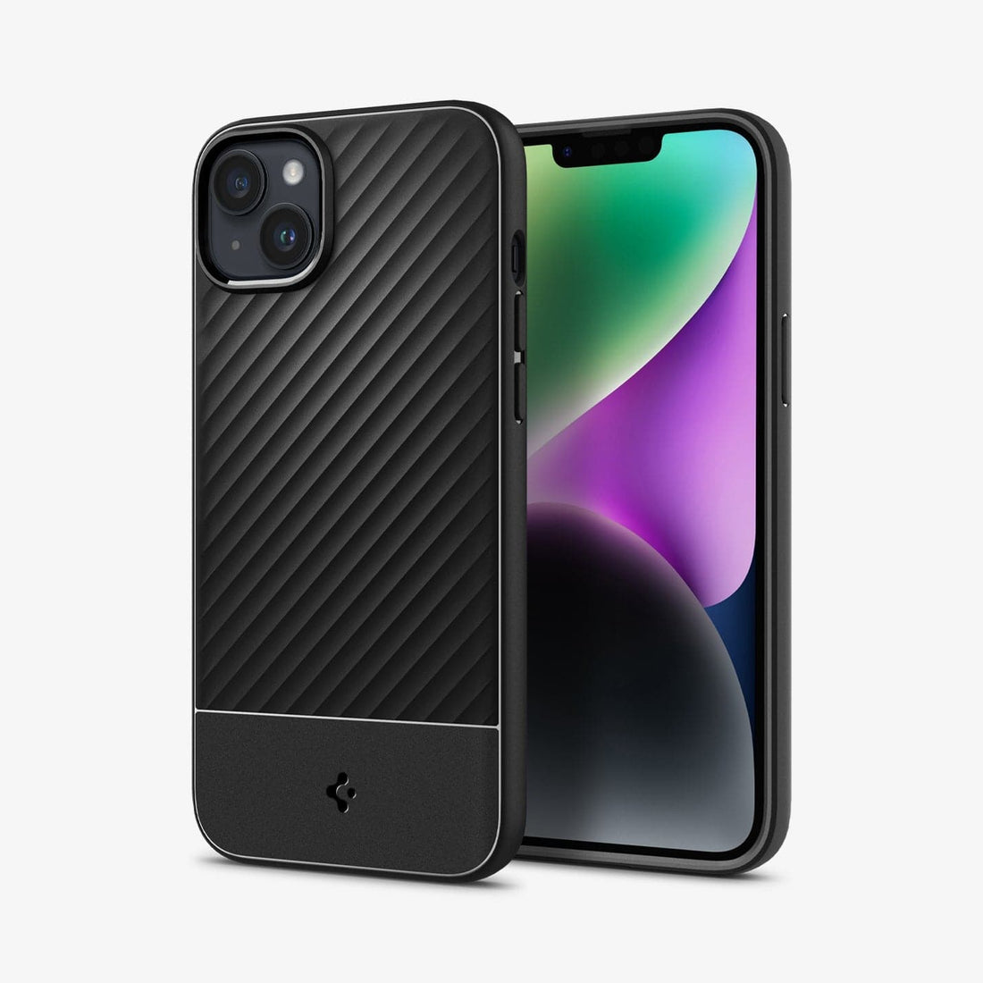 ACS04648 - iPhone 14 Plus Case Core Armor in matte black showing the back and front