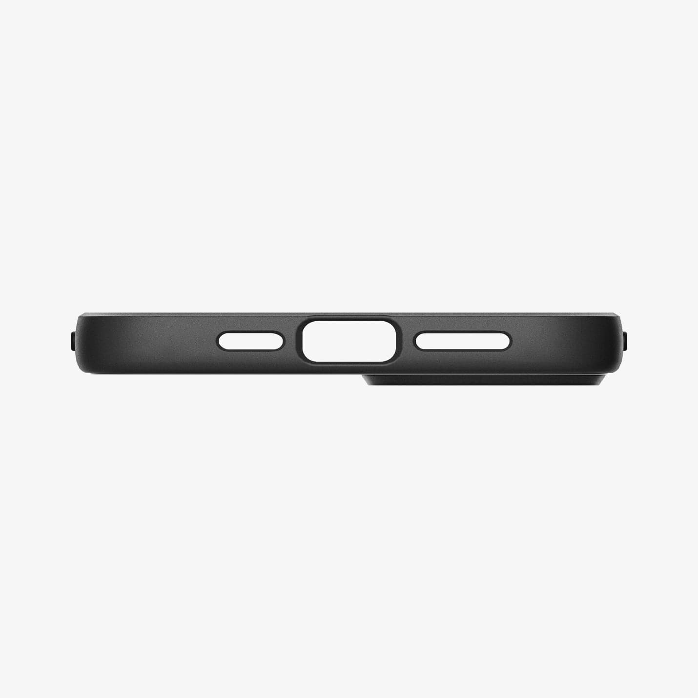 ACS04648 - iPhone 14 Plus Case Core Armor in matte black showing the bottom with precise cutouts