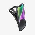 ACS04648 - iPhone 14 Plus Case Core Armor in matte black showing the back bending slightly away from device to show the flexibility