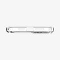 ACS04902 - iPhone 14 Plus Case Ultra Hybrid (MagFit) in white showing the bottom with precise cutouts