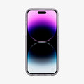 ACS04953 - iPhone 14 Pro Case Liquid Crystal in crystal clear showing the front