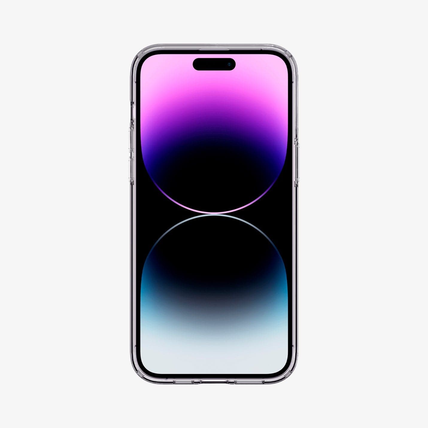 ACS04953 - iPhone 14 Pro Case Liquid Crystal in crystal clear showing the front