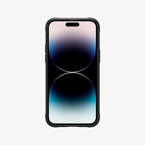 ACS04812 - iPhone 14 Pro Max Case Rugged Armor (MagFit) in matte black showing the front