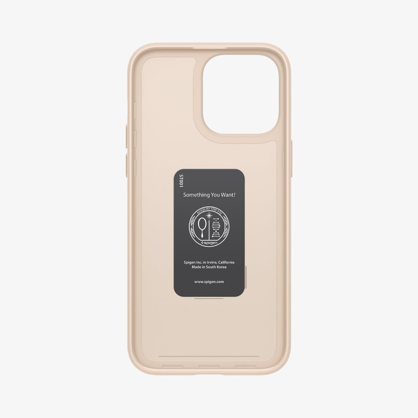 ACS04770 - iPhone 14 Pro Max Case Thin Fit in sand beige showing the inside of case