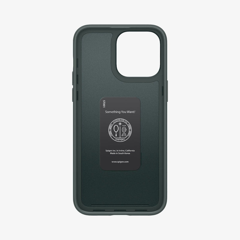 ACS04771 - iPhone 14 Pro Max Case Thin Fit in abyss green showing the inside of case