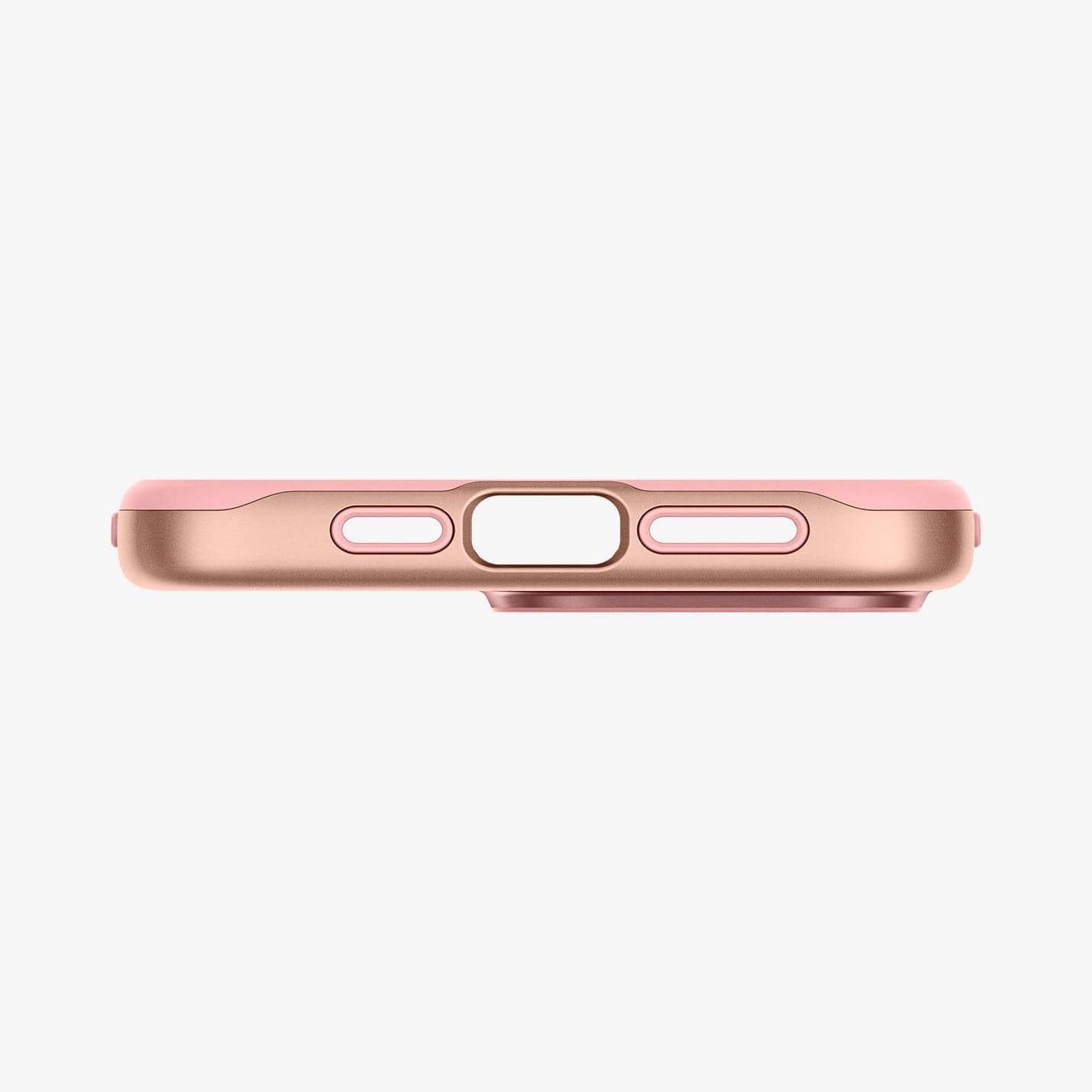 ACS06745 - iPhone 15 Pro Case Style Armor (MagFit) in rose gold showing the bottom