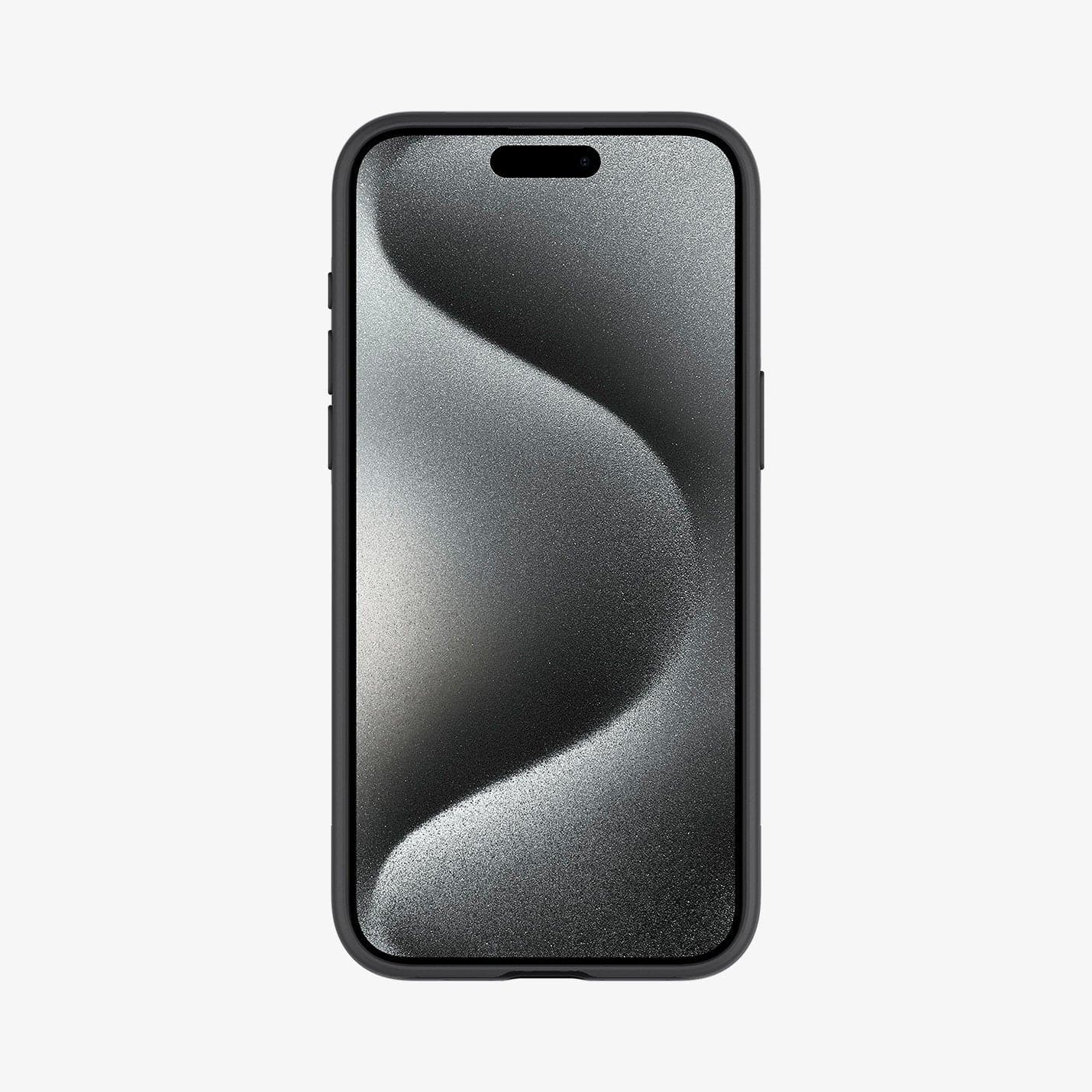ACS06613 - iPhone 15 Pro Max Case Style Armor (MagFit) in classic silver showing the front