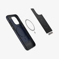 ACS06612 - iPhone 15 Pro Max Case Style Armor (MagFit) in midnight indigo showing the inside magnetic ring layers