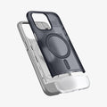 ACS06742 - iPhone 15 Pro Case Classic C1 (MagFit) in graphite showing the multiple layers of case