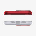 ACS06609 - iPhone 15 Pro Max Case Classic C1 (MagFit) in ruby showing the top and bottom with precise cutouts