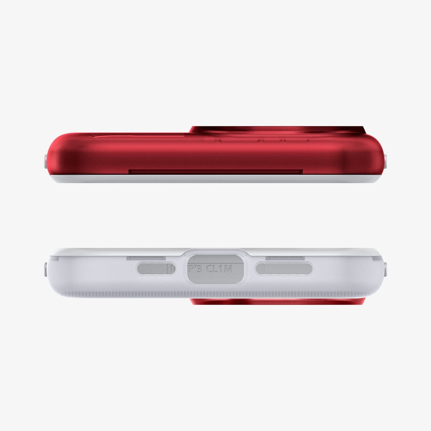 ACS06609 - iPhone 15 Pro Max Case Classic C1 (MagFit) in ruby showing the top and bottom with precise cutouts