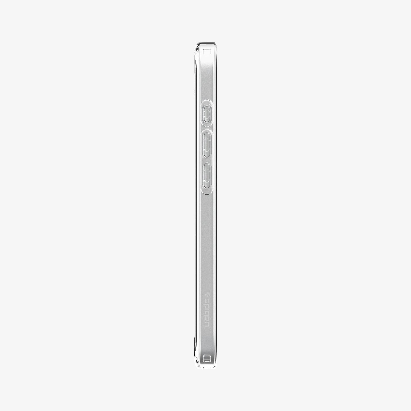 ACS09139 - iPhone 16e Case Ultra Hybrid (MagFit) in Clear White showing the side