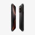 ACS08156 - iPhone 16 Pro Sand Blast in Matte Black showing the back and front