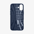 ACS08195 - iPhone 16 Case Liquid Air in Navy Blue showing the inner case
