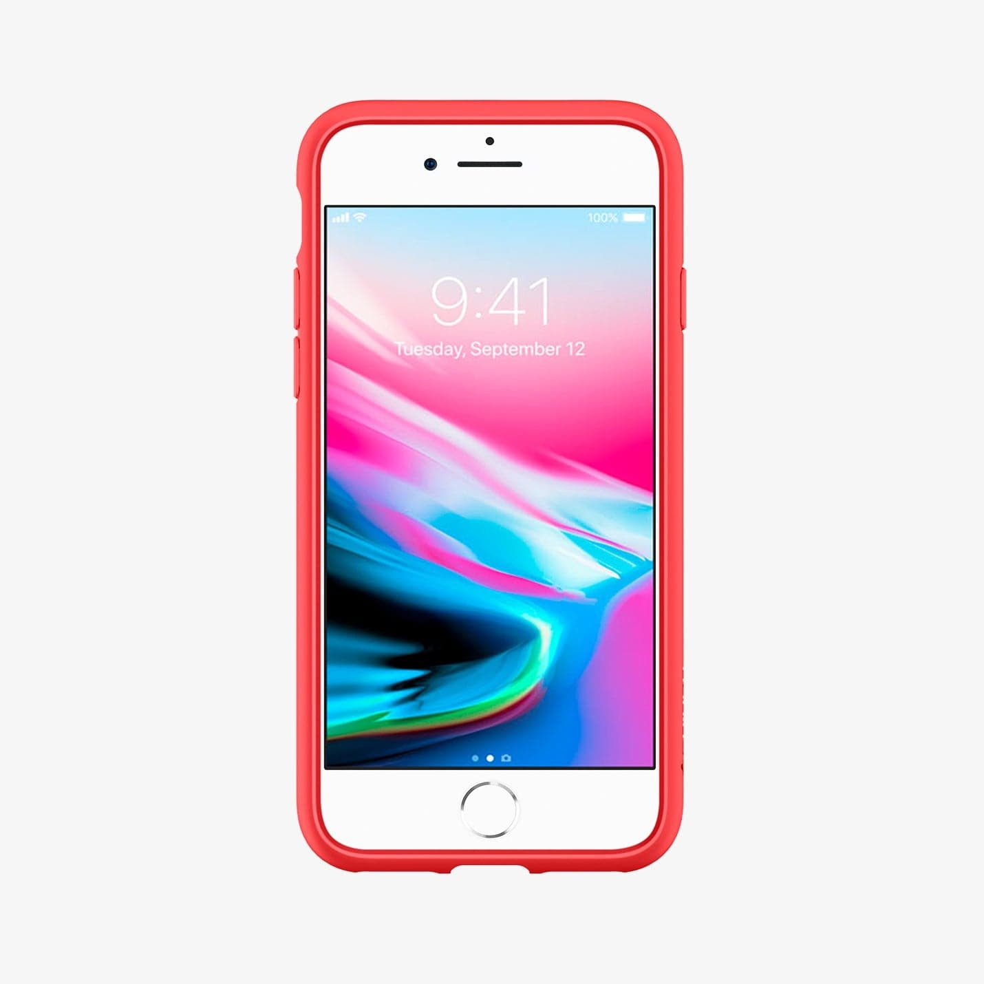 042CS21724 - iPhone 8 Series Ultra Hybrid Case in Red showing the front