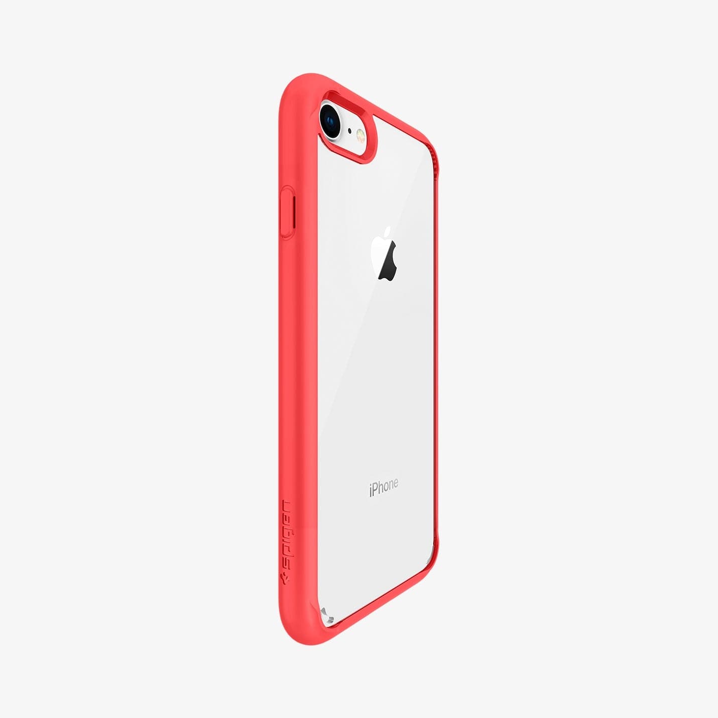 042CS21724 - iPhone 8 Series Ultra Hybrid Case in Red showing the back and side