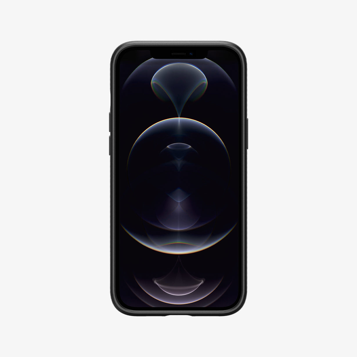 ACS01701 - iPhone 12 Pro / 12 Case Liquid Air in black showing the front