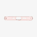 ACS01615 - iPhone 12 Pro Max Case Liquid Crystal Glitter in rose quartz showing the bottom with precise cutouts