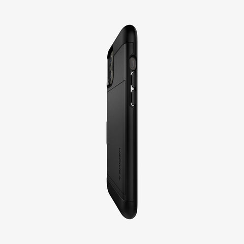 ACS01623 - iPhone 12 Pro Max Case Slim Armor CS in black showing the side and partial back