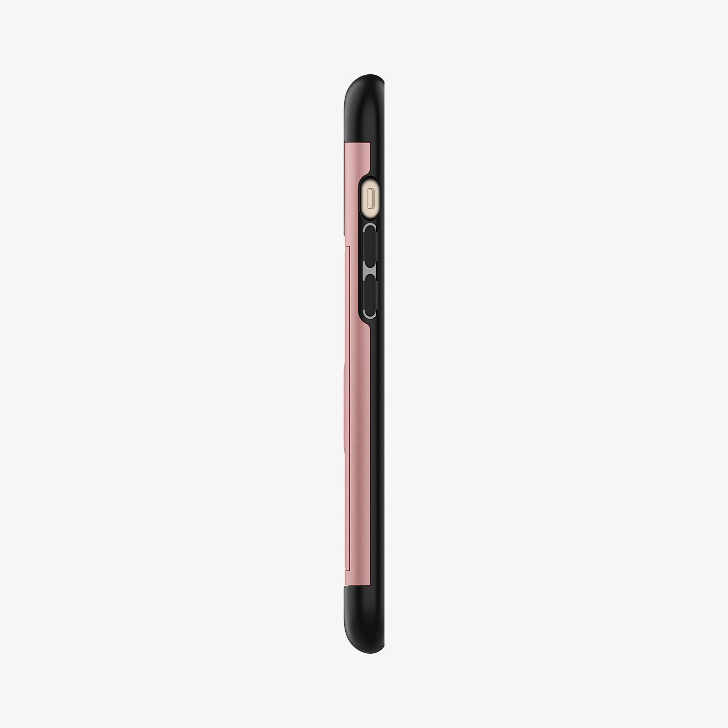 ACS01624 - iPhone 12 Pro Max Case Slim Armor CS in rose gold showing the side with volume controls