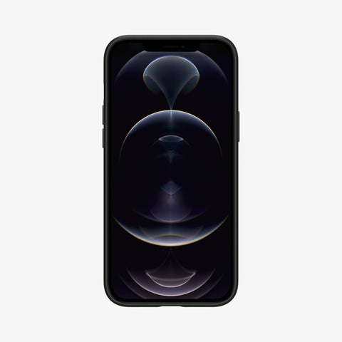 ACS01612 - iPhone 12 Pro Max Case Thin Fit in black showing the front