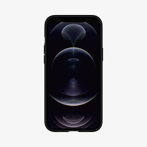 ACS01616 - iPhone 12 Pro Max Case Rugged Armor in matte black showing the front