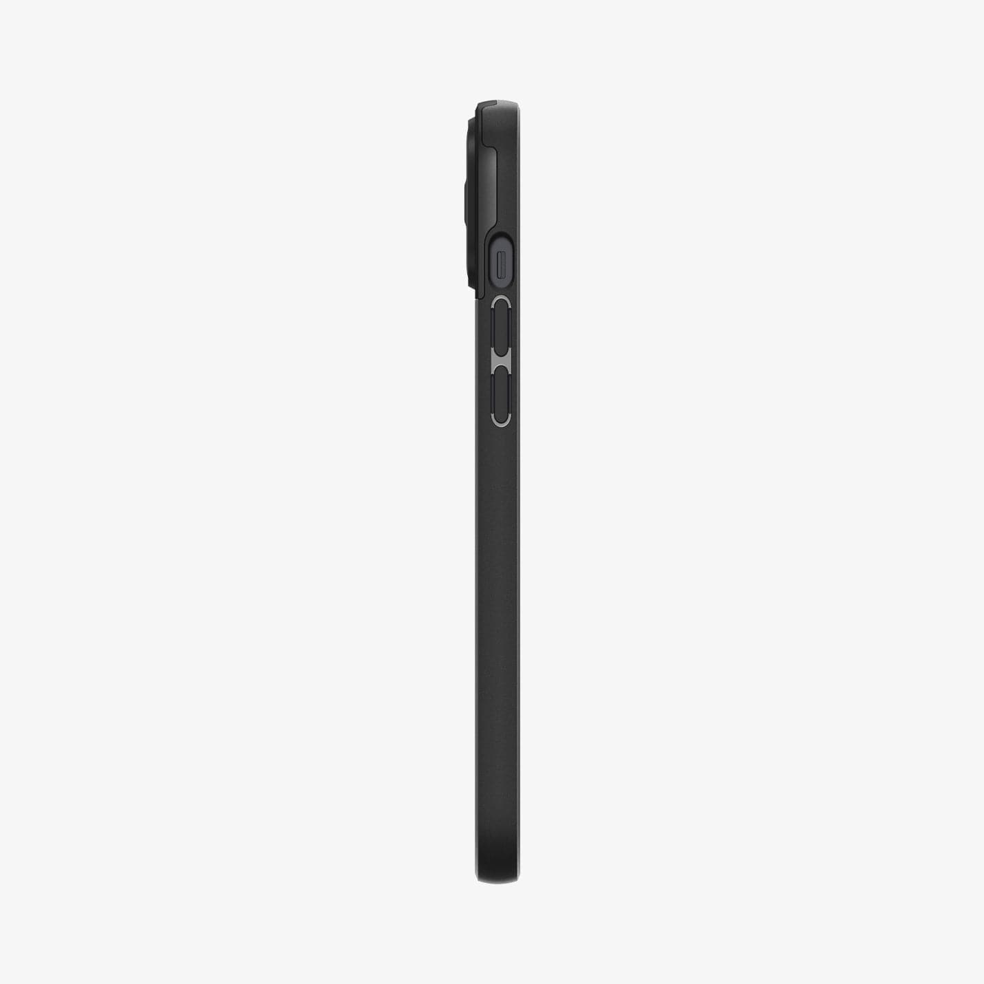 ACS05070 - iPhone 14 Case Optik Armor (MagFit) in black showing the side with volume controls