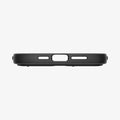 ACS05070 - iPhone 14 Case Optik Armor (MagFit) in black showing the bottom with precise cutouts