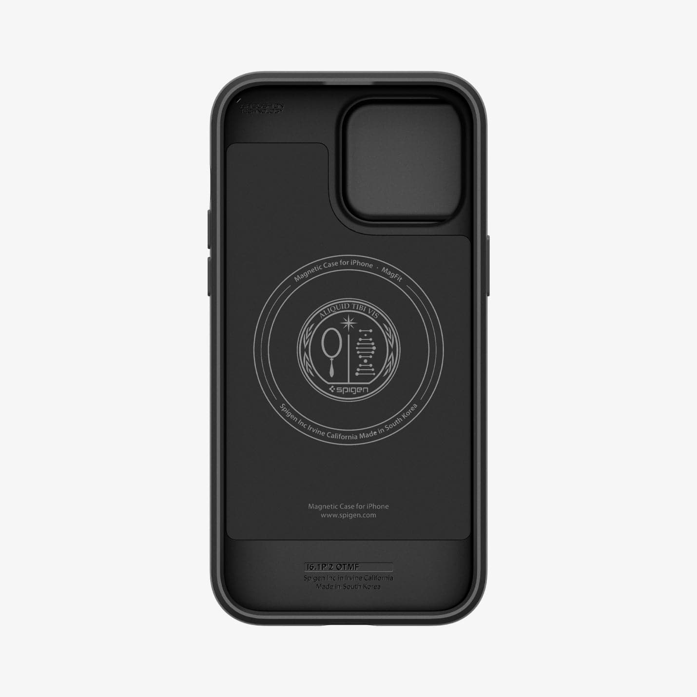 ACS04993 - iPhone 14 Pro Case Optik Armor (MagFit) in black showing the inside of case