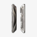 ACS07216 - iPhone 15 Pro Case Ultra Hybrid Zero One (MagFit) in Zero One Natural Titanium showing the sides, partial front and partial back