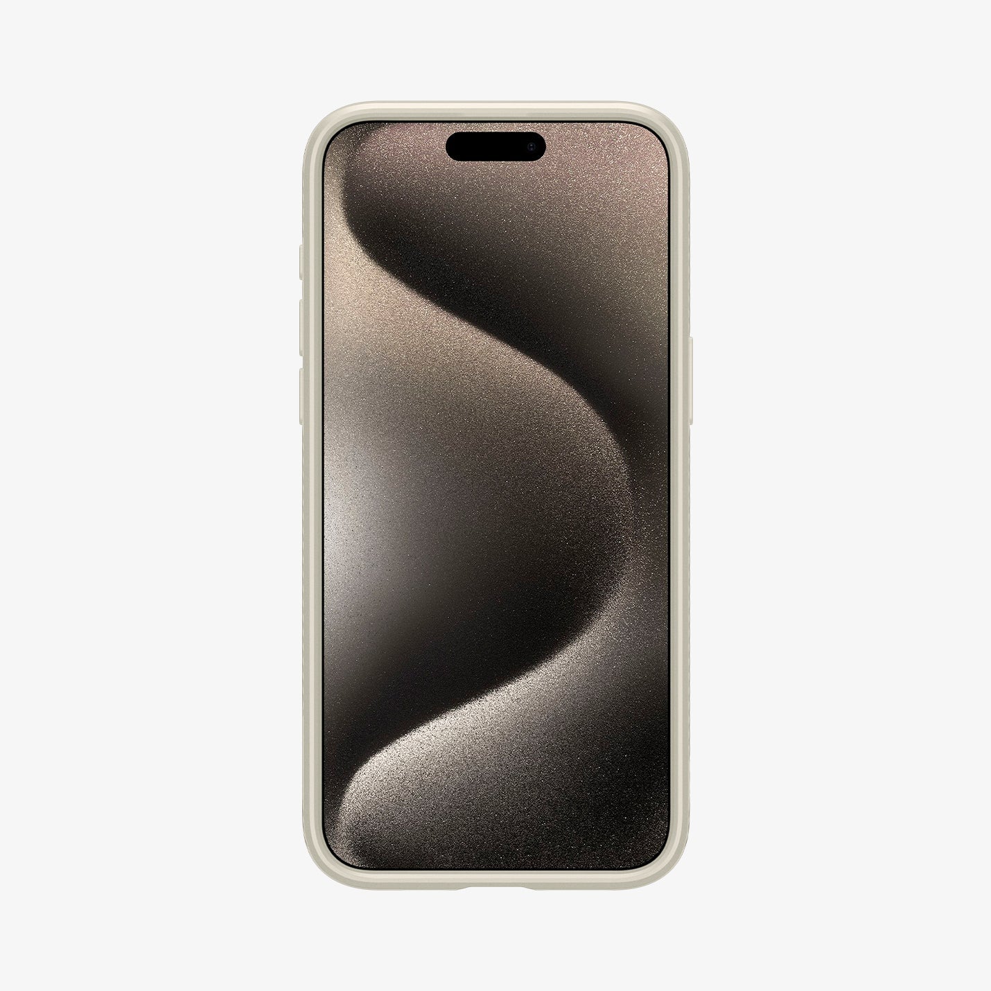 ACS07217 - iPhone 15 Pro Case Liquid Air in Natural Titanium showing the front