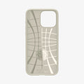 ACS07217 - iPhone 15 Pro Case Liquid Air in Natural Titanium showing the inner case with spider web pattern