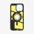 ACS06595 - iPhone 15 Pro Max Case Tough Armor (MagFit) in metal slate showing the inside of case