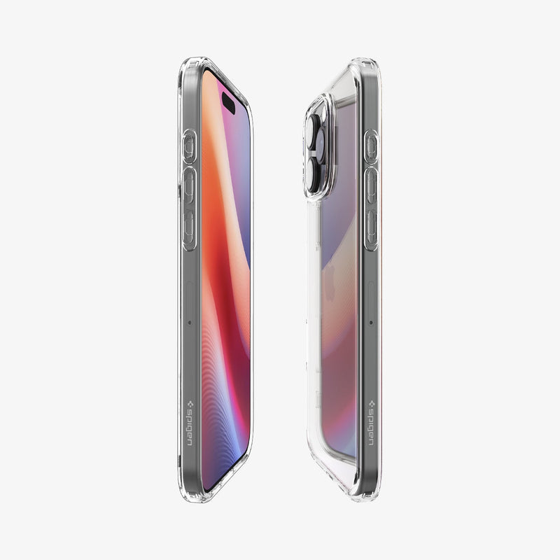 ACS07992 - iPhone 16 Pro Max Case Ultra Hybrid in Crystal Clear showing the partial back, partial front and sides