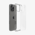 ACS07993 - iPhone 16 Pro Max Case Ultra Hybrid in Frost Clear showing the back, detached from the frame of the case aligned with the device