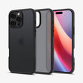 ACS08124 - iPhone 16 Pro Case Ultra Hybrid in Frost Black showing the back, partial sides, inner side and front