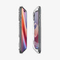 ACS08212 - iPhone 16 Case Ultra Hybrid S (MagFit) in Crystal Clear showing the partial back, front and sides