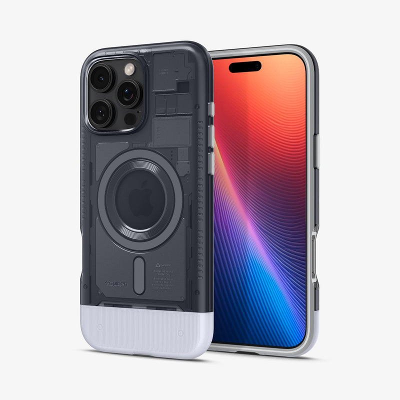 ACS08018 - iPhone 16 Pro Max Case Classic C1 (MagFit) in Graphite showing the back, partial front and sides
