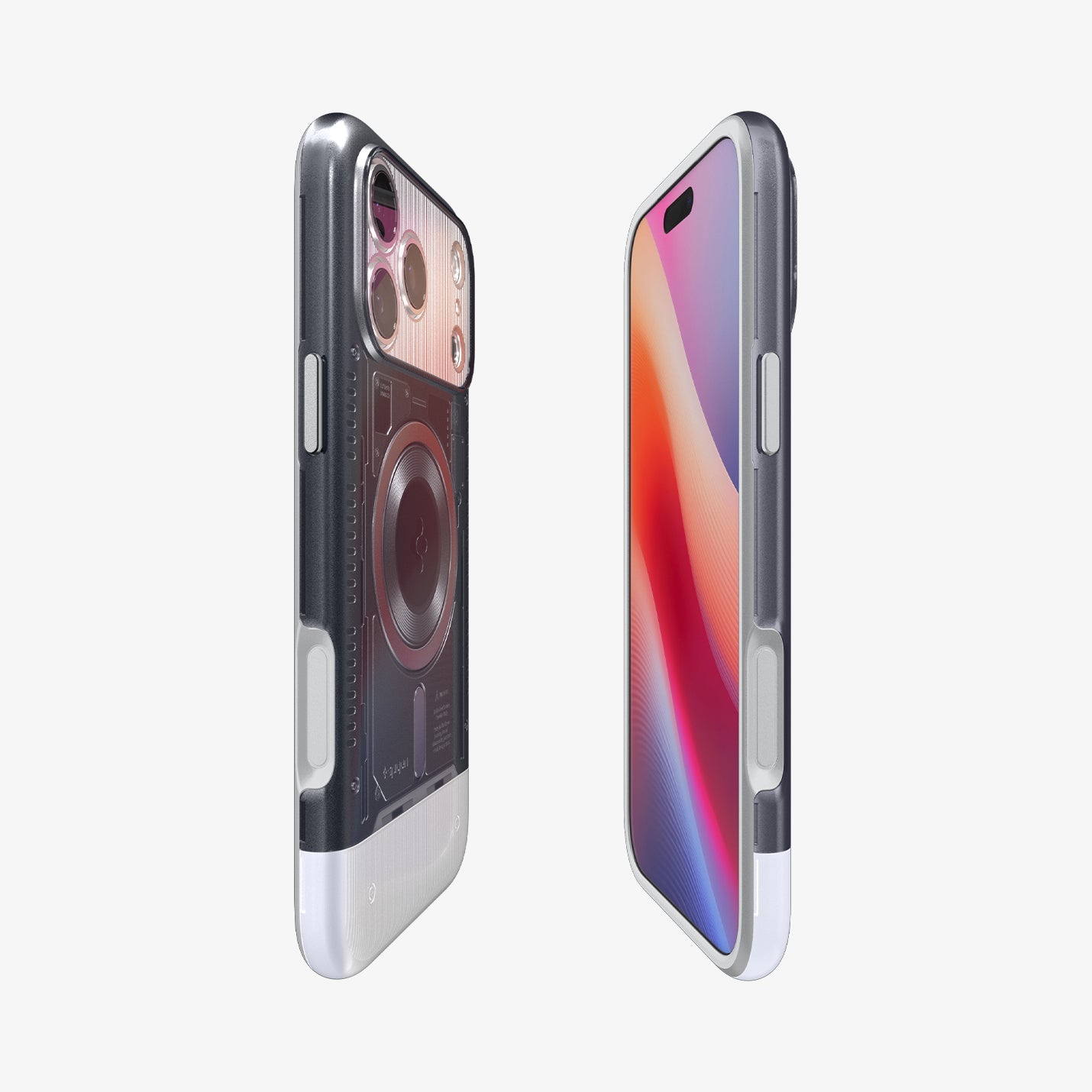 ACS09960 - iPhone 17 Pro Case Classic C1 (MagFit) in graphite showing the sides, partial front and back