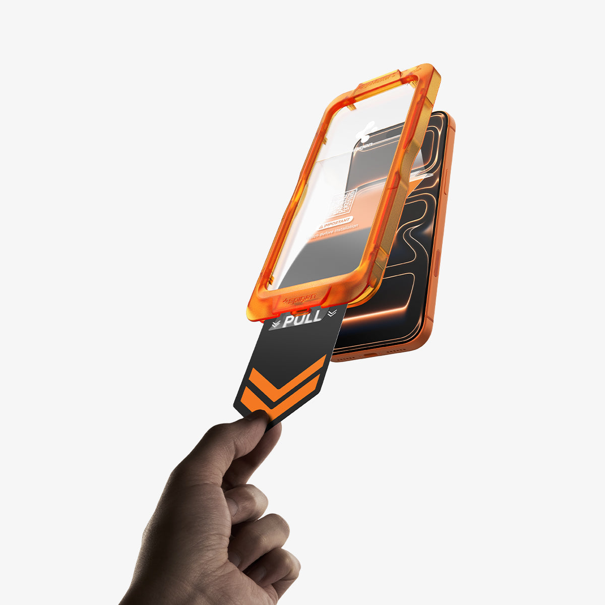 AGL10099 - iPhone 17 Pro Max - Glas.tR AlignMaster S showing pulling the handle out