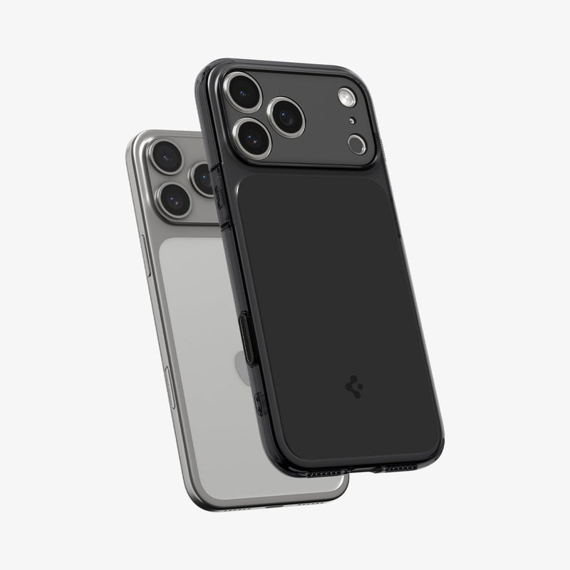 ACS10078 - iPhone 17 Pro Ultra Hybrid T (MagFit) in Matte Black showing the inner layer hovering from the case