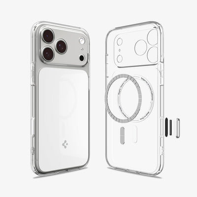 ACS10046 - iPhone 17 Pro Max Ultra Hybrid T (MagFit) in Glossy White showing magfit