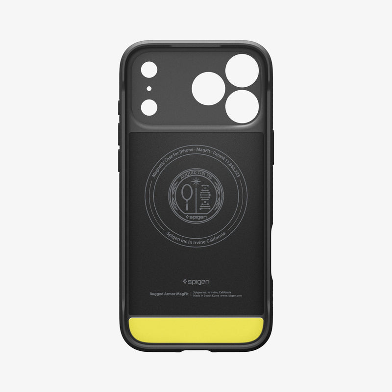 ACS09886 - iPhone 17 Pro Max Rugged Armor (MagFit) in Matte Black showing inside